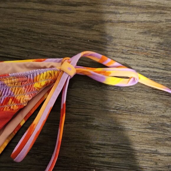 Farm Rio Painted Fishes Side-Tie Bikini Bottom NWT Pink Large - Picture 5 of 12